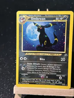 Pokemon Umbreon Neo Discovery Holo TCG Card 13/75 - Image 3