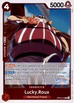 One Piece Card Game Lucky.Roux OP09-015 R Playset X4 English - Image 2