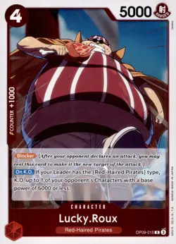 One Piece Card Game Lucky.Roux OP09-015 R Playset X4 English - Image 4
