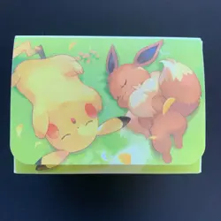 Pokemon Center Pikachu & Eevee Card Deck Box - Image 1