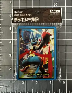 Pokemon Mega Lucario Card Sleeves 64 Count 66x92mm Japanese TCG - Image 1