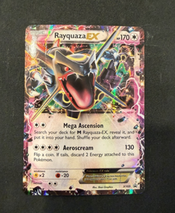 Pokemon Rayquaza EX XY69 Shiny Black Star Promo Holo Rare Card DMG TCG PSA - Image 1