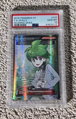 2015 Pokemon XY Roaring Skies Wally Full Art 107/108 PSA 10 - POP 35 - Image 1