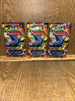 Pokemon TCG Mega Evolution Phantasmal Flames Booster Packs (3) Factory Sealed - Image 1