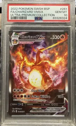 2022 Pokemon SWSH BSP FA/Charizard VMAX Ultra-Premium Collection PSA 10 - Image 1