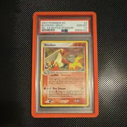 Pokemon TCG Blaziken Holo Rare EX Battle Stadium PSA 10 Stage 2 #3 2003 - Image 1