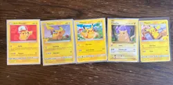 Pokemon TCG Pikachu Lot of 5 SM109, SWSH039, 30/111, 35/108 And 25/25 - Image 1