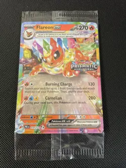 Pokemon Flareon ex Prismatic Evolutions Stamped #014 Sealed From Surprise Box - Image 1