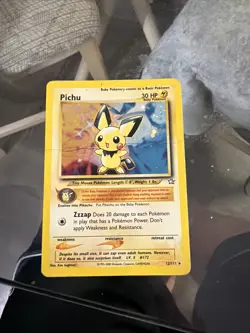Pokemon TCG Pichu Holo Rare Neo Genesis 12/111 Damaged Condition - Image 1