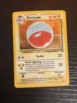 Pokemon TCG Electrode Jungle 2/64 Holo Unlimited Holo Rare - Image 1