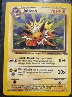 Pokemon TCG Jolteon Jungle Holo Rare Card 4/64 - Image 1