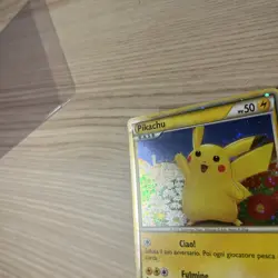 Pikachu Pokemon 2010 Holo PW Pikachu World Promo Italian Japanese back - Image 2