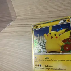 Pikachu Pokemon 2010 Holo PW Pikachu World Promo Italian Japanese back - Image 3
