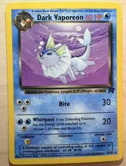 Dark Vaporeon #45/82 LP Pokemon Team Rocket TCG - Image 1
