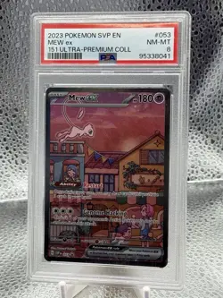 2023 POKEMON SVP EN-SV BLACK STAR PROMO 151 ULTRA-PREM COLL #053 MEW EX PSA 8 🔥 - Image 1