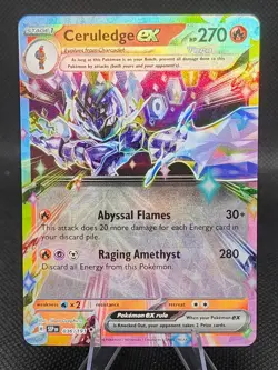 Pokemon TCG Ceruledge ex 36/191 Surging Sparks Double Rare NM - Image 1