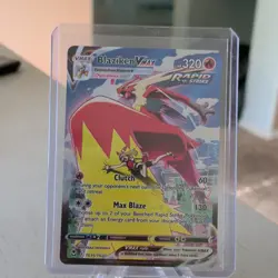 Pokemon Blaziken VMAX Ultra Rare Full Art Rapid Strike Holo TG15/TG30 - Image 1