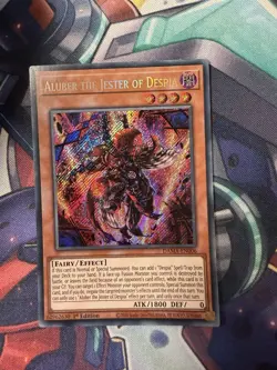 YuGiOh Aluber The Jester Of Despia Secret Rare DAMA-EN006 - Image 1