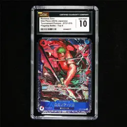 CGC 10 GEM MINT 2025 One Piece JPN Roronoa Zoro ST21-015 SR - Image 1