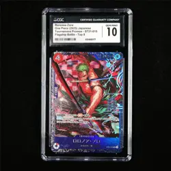 CGC 10 GEM MINT 2025 One Piece JPN Roronoa Zoro ST21-015 SR - Image 2