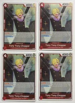 One Piece TCG - x4 Tony Tony.Chopper OP10-011 Rare Foil English NEAR MINT 2025 - Image 1