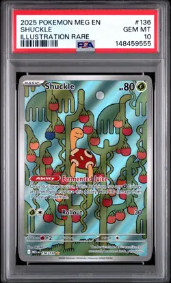 (PSA 10) Pokemon: Mega Evolutions – Shuckle #136 [Illustration Rare] - Image 1
