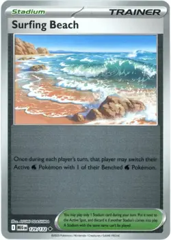 Surfing Beach (Reverse Holo) 129/132 - Mega Evolution - Pokemon - NM/M - Image 1