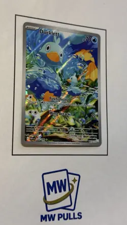 Pokemon Ducklett 109/086 Sv: White Flare Illustration Rare Full Art Holo TCG - Image 2