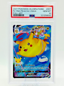 2021 Pokemon SWSH Celebrations Flying Pikachu VMAX Full Art Holo #007/025 PSA 10 - Image 1
