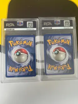 1999 Pokemon Fossil #56 Tentacool PSA 9 & #44 Tentacruel PSA 8 1st Edition - Image 2