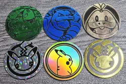 6x Pokemon Jumbo Flip Coins Bundle - Celebrations, Pikachu, Venusaur, Blastoise - Image 1