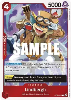 One Piece Lindbergh (OP05-017/258) OP05 Awakening of the New Era NM FOIL - Image 1