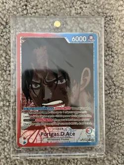 One Piece TCG Portgas.D.Ace OP13-002 Alt Art Leader Card English - Image 1