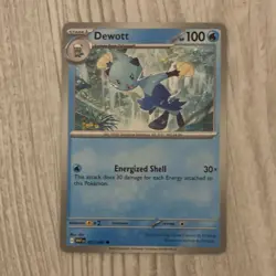 Dewott Pokemon TCG Sv: White Flare 022/086 Stage 1 100 HP English Card - Image 1