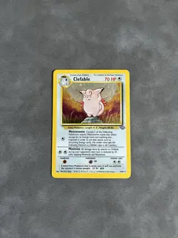 Pokemon TCG Clefable Jungle Holo Card 1/64 Unlimited Rare Lp - Image 1