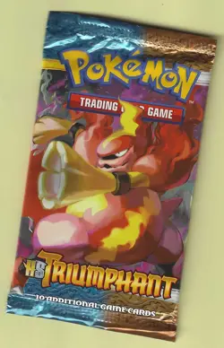 Pokemon "HGSS Triumphant" 10-Card Sealed Booster Pack (Magmortar) Paper - Image 1