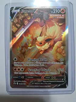 Flareon V SWSH179 Sword & Shield Alt Art Promo Card Holo NM - Image 3