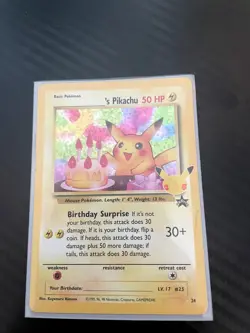 Pokemon Card- _’s Pikachu - Birthday Promo- 25 Celebrations Promo - Near Mint - Image 1