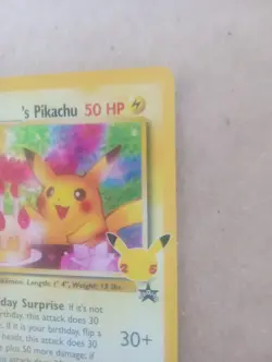 Pokemon Card- _’s Pikachu - Birthday Promo- 25 Celebrations Promo - Near Mint - Image 4