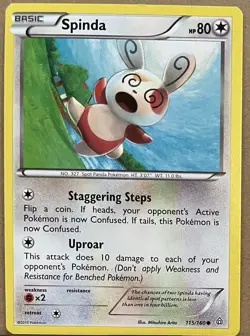 Pokemon Spinda 115/160 Primal Clash Regular Collection Card Never - Image 1