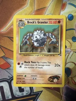 NM Brock's Graveler 40/132 Uncommon Gym Heroes Pokemon TCG Card - Image 1
