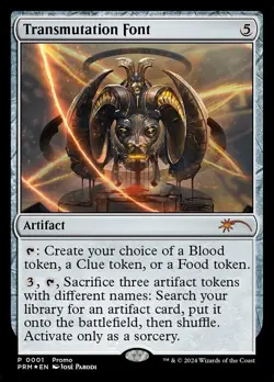 Magic the Gathering MTG THUNDER JUNCTION TRANSMUTATION FONT BIG SCORE FOIL PROMO - Image 1