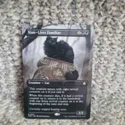 Nine-Lives Familiar Borderless Foundations Magic The Gathering - Image 1