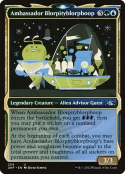 MTG Magic the Gathering Ambassador Blorpityblorpboop (254/689) Unfinity LP - Image 1