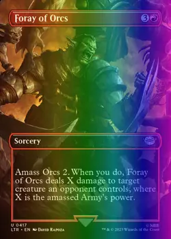 MTG Foray of Orcs (417/943) The Lord of the Rings Tales of Middle-earth LP FOIL - Image 1