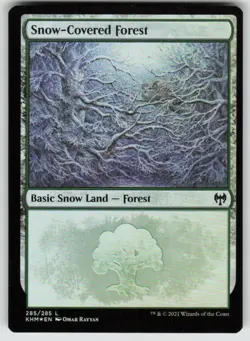 Snow-Covered Forest Kaldheim 285 Near Mint Foil - Image 1