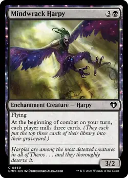 MTG Magic the Gathering Mindwrack Harpy (869/1173) Commander Masters LP - Image 1