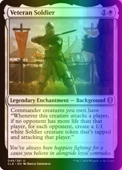 MTG Veteran Soldier (48/1080) Commander Legends Battle for Baldur's Gate LP FOIL - Image 1