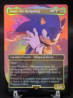 FOIL Sonic The Hedgehog 2087 MTG SLD Sonic The Hedgehog Secret Lair NM - Image 1