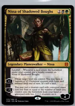 Nissa of Shadowed Boughs M Zendikar Rising 231 NM Normal - Image 1